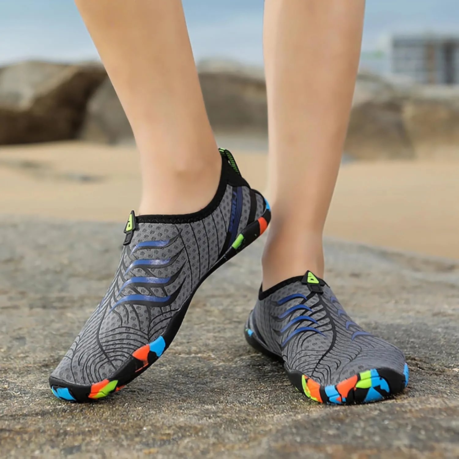 Barefoot Swim Shoes Quick Dry Water Shoes Aqua Socks Non Slip Beach Surf Yoga Camping Boating River Pool Spring Shoe for Women 2025