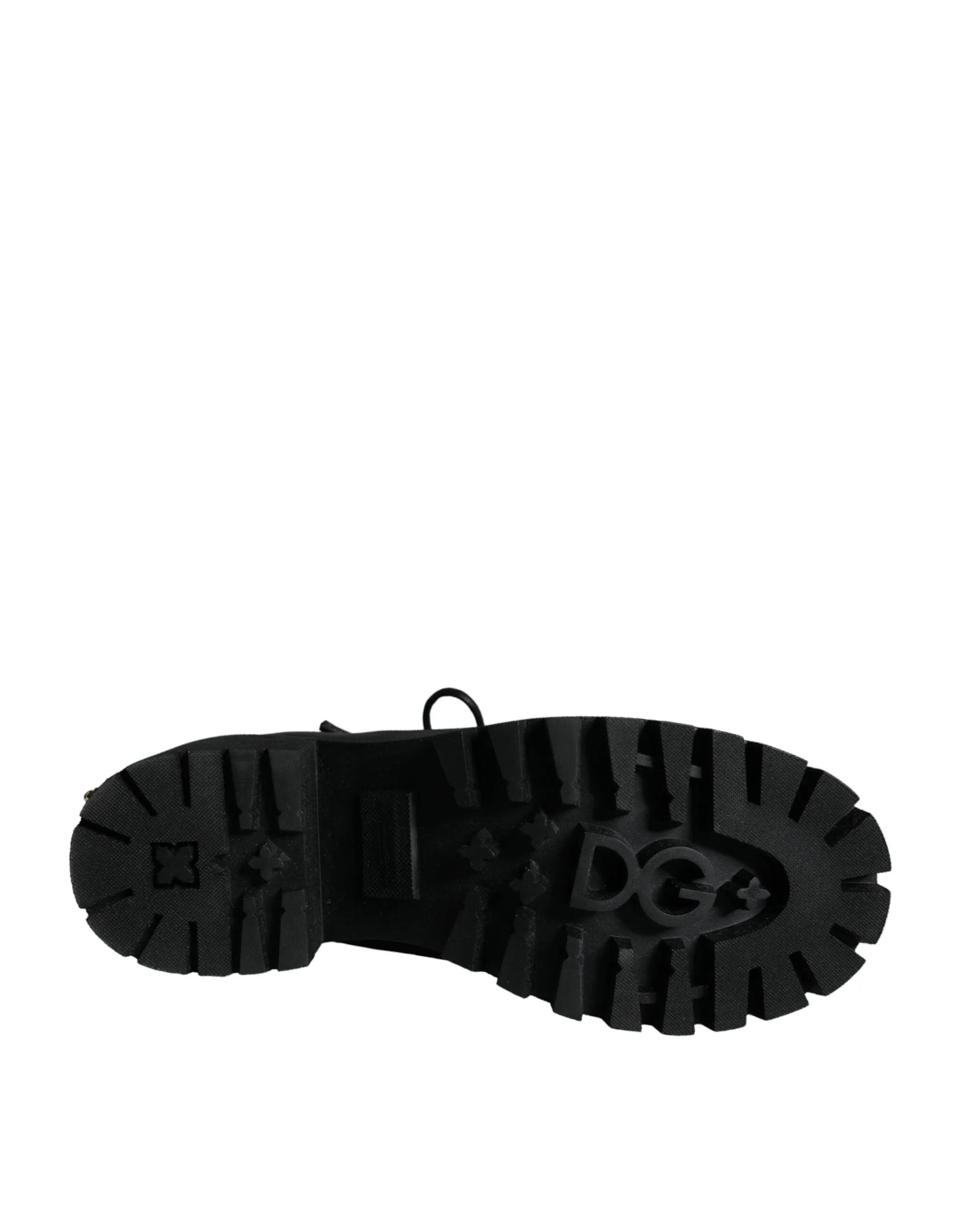Dolce & Gabbana Black Lace Up Trekking Ankle Boots Herre Sko