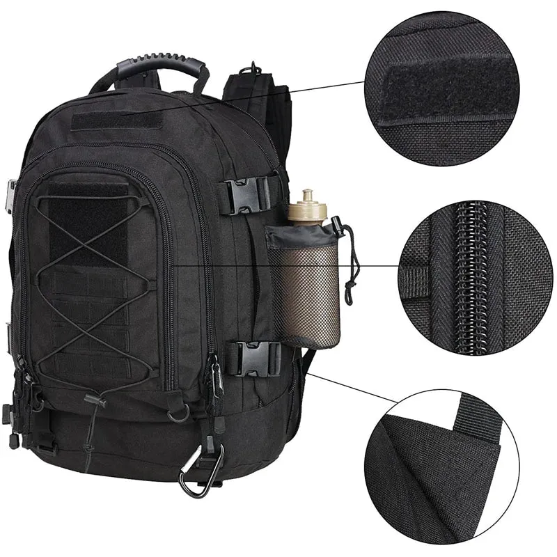 Extra Large 60L Tactical Backpack for Men Women Outdoor Water Resistant Hiking Backpacks Travel Backpack Laptop Backpacks