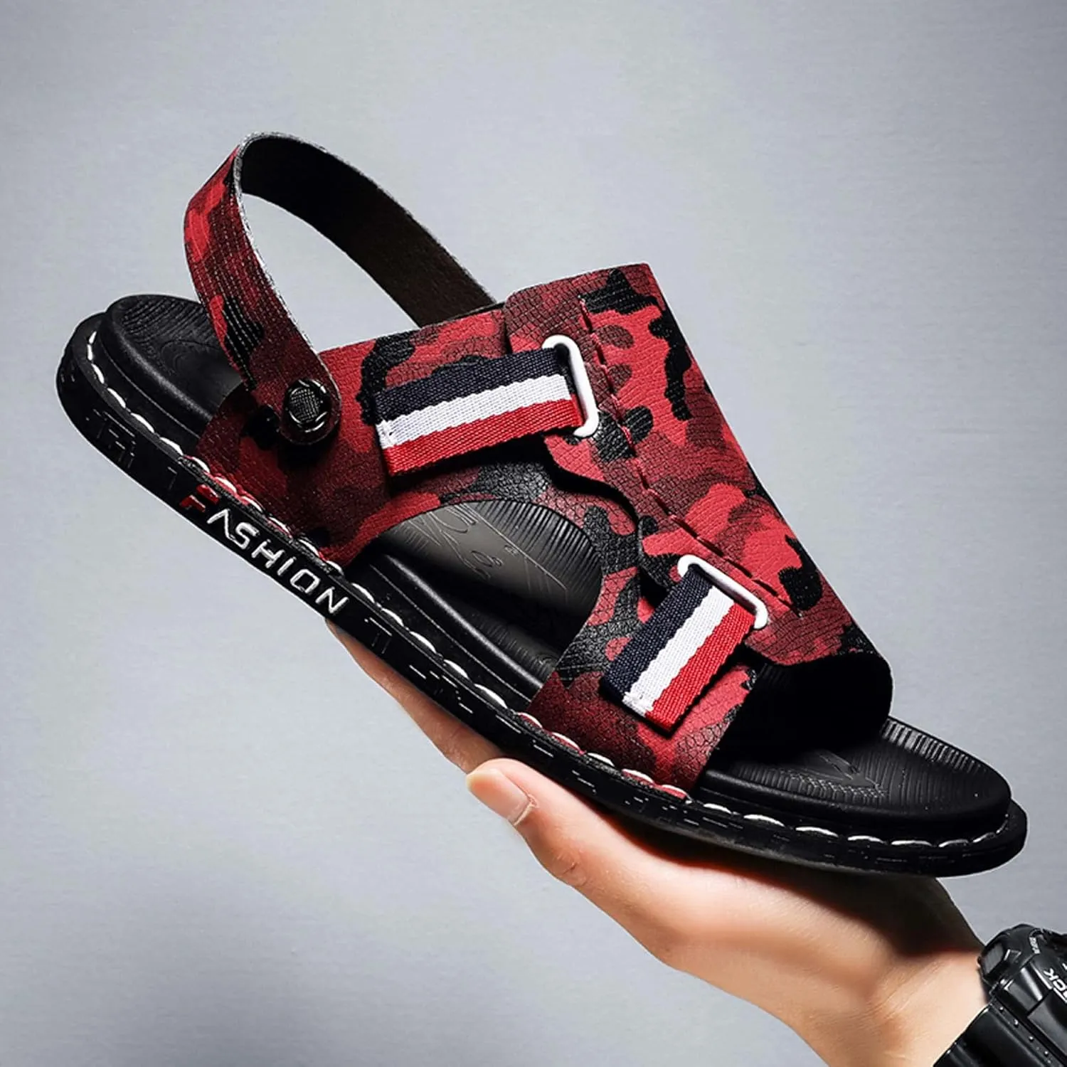 Hopelong Men's Outdoor Hiking Sandals, Beach Slides Waterproof Summer Open Toe Athletic Outdoor Sandal