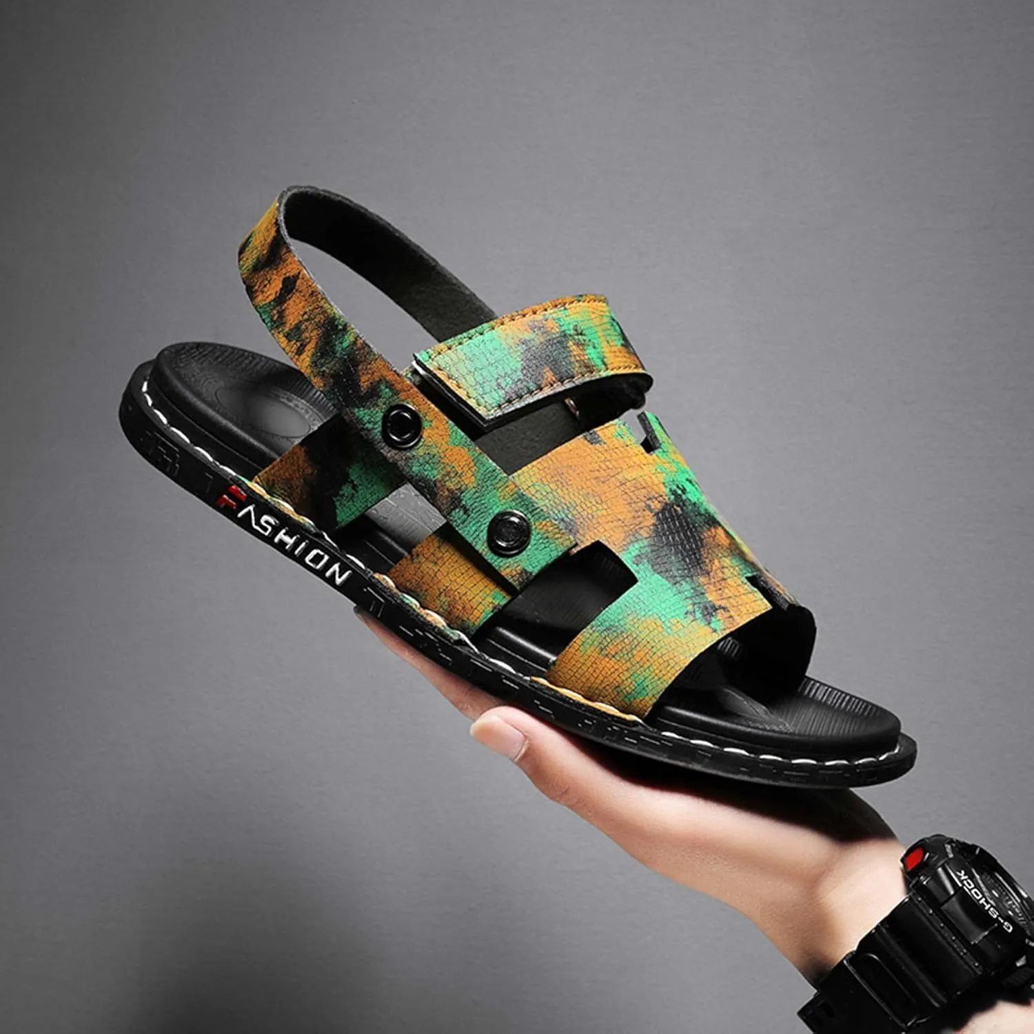 Hopelong Men's Outdoor Hiking Sandals, Beach Slides Waterproof Summer Open Toe Athletic Outdoor Sandal