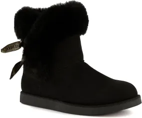 JUICY COUTURE Women's Slip On Winter Snow Boots Warm & Insulated Fur Lining Comfortable Fashion Booties