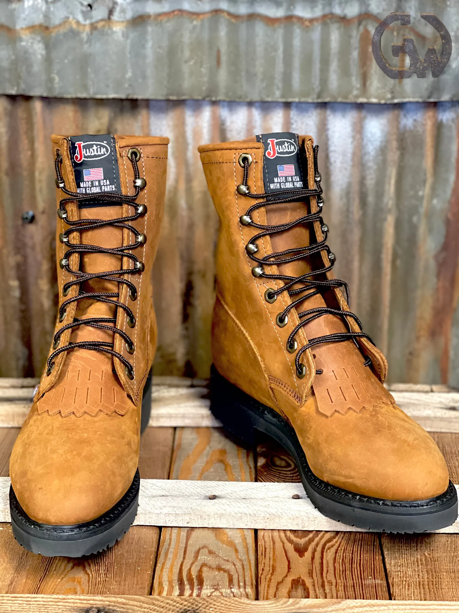 Justin 8" Conductor Lace-Up Work Boot