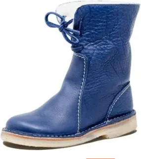 Ladmiple Snow Boots For Women Wide Width Warm Ankle Booties Comfortable Lace Up Outdoor Fur Lined Combat Winter Shoes
