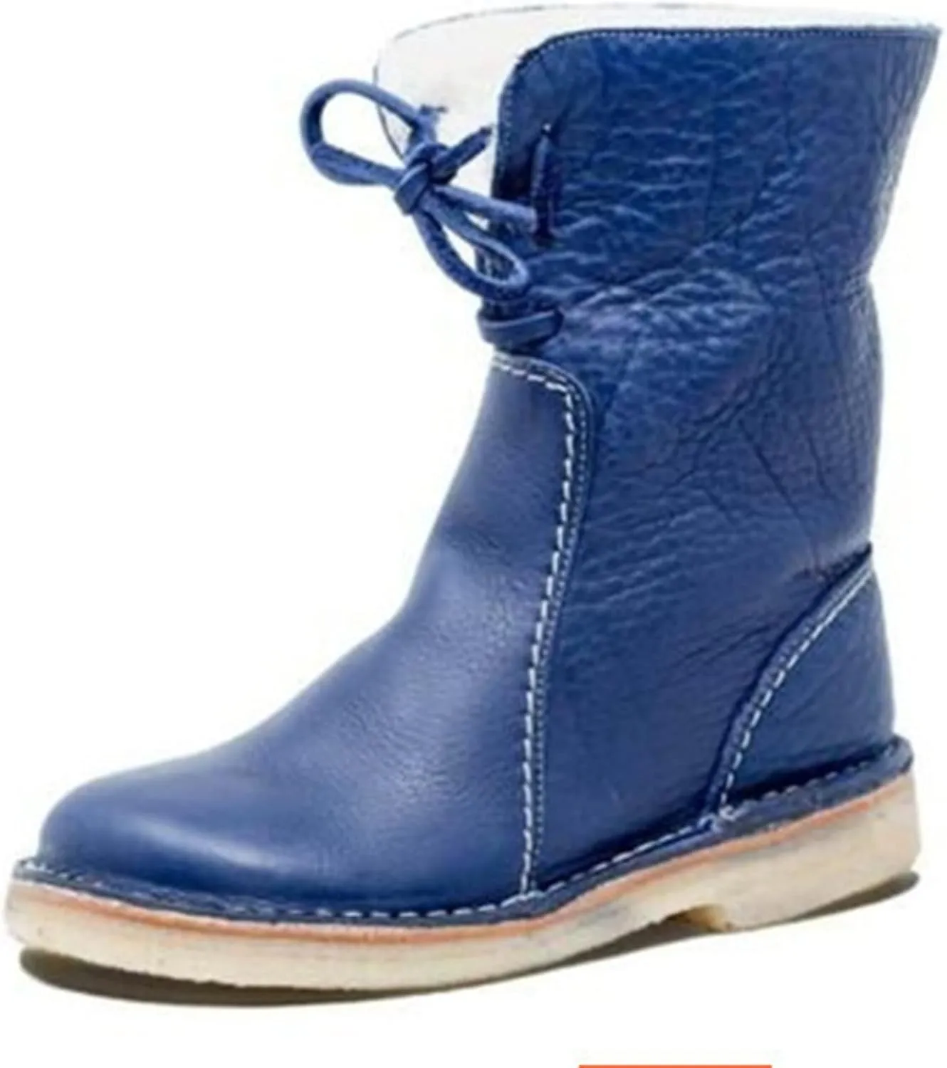 Ladmiple Snow Boots For Women Wide Width Warm Ankle Booties Comfortable Lace Up Outdoor Fur Lined Combat Winter Shoes