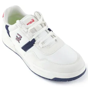 Leap7x White Sports Lacing Walking Shoes For Men NEXTER-3E By Liberty