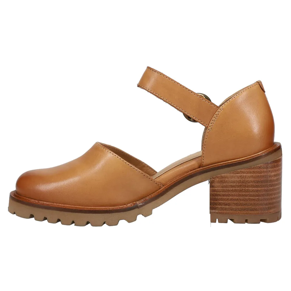 Lock and Key Round Toe Mary Jane Block Heel Pumps