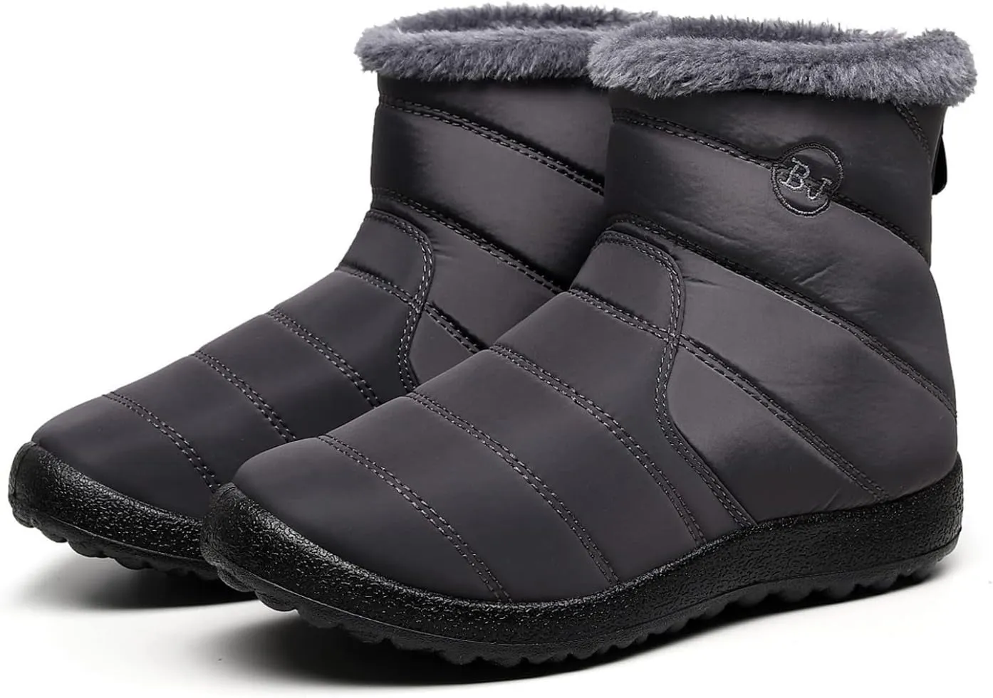 Snow Boots Women Winter Ankle Boots for Women Warm Fur Lined Winter Shoes Water Resistant Non-Slip Outdoor Booties Ladies Thickening Shoes Fashion Classic Zip Flat Sneakers Comfortable Shoes