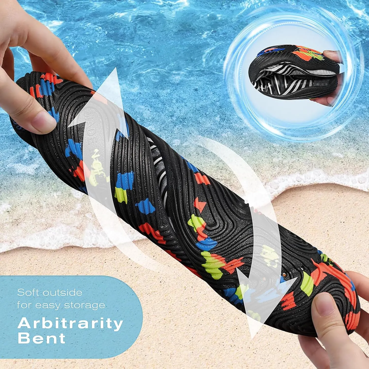 Tanamo Water Shoes for Women Men Quick Dry Swim Beach Barefoot River Aqua Shoes for Hiking Boating Camping Grounding Surfing