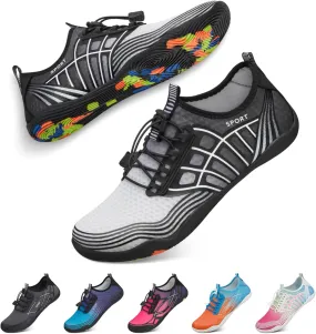 Tanamo Water Shoes for Women Men Quick Dry Swim Beach Barefoot River Aqua Shoes for Hiking Boating Camping Grounding Surfing