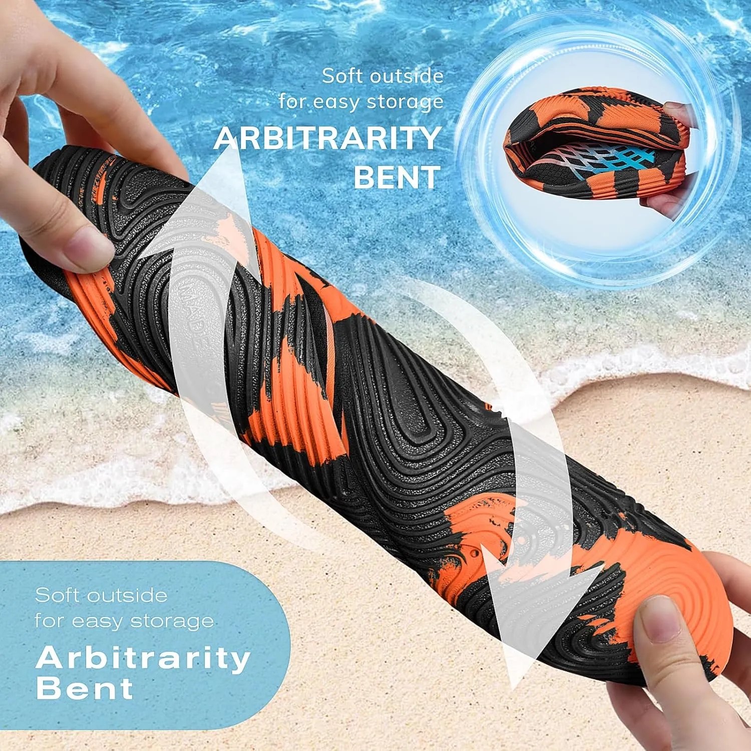 Tanamo Water Shoes for Women Men Quick Dry Swim Beach Barefoot River Aqua Shoes for Hiking Boating Camping Grounding Surfing