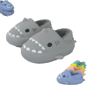 Unisex Winter Cloud Shark Slippers Adults Cartoon Fuzzy Slippers Slip On Non Slip Soft Comfy Home Cotton Slides Indoor & Outdoor