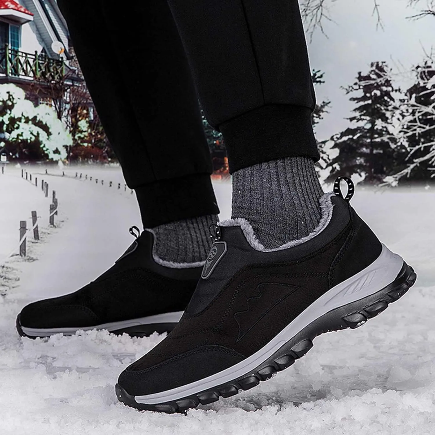 Walking Shoes for Men Slip-On Loafer Work Sneakers Waterproof Sneakers Hiking Sneakers Work Shoes