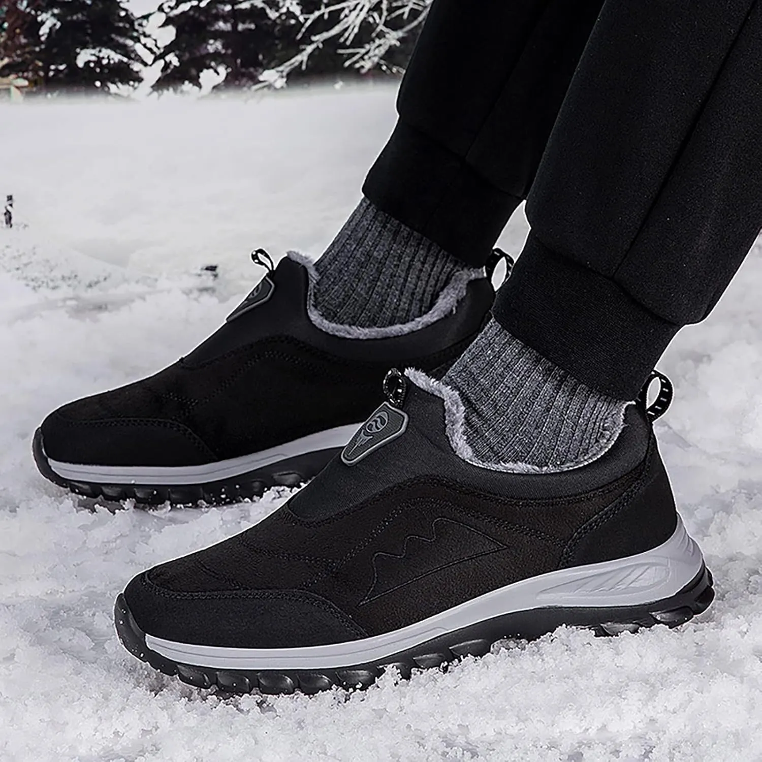 Walking Shoes for Men Slip-On Loafer Work Sneakers Waterproof Sneakers Hiking Sneakers Work Shoes