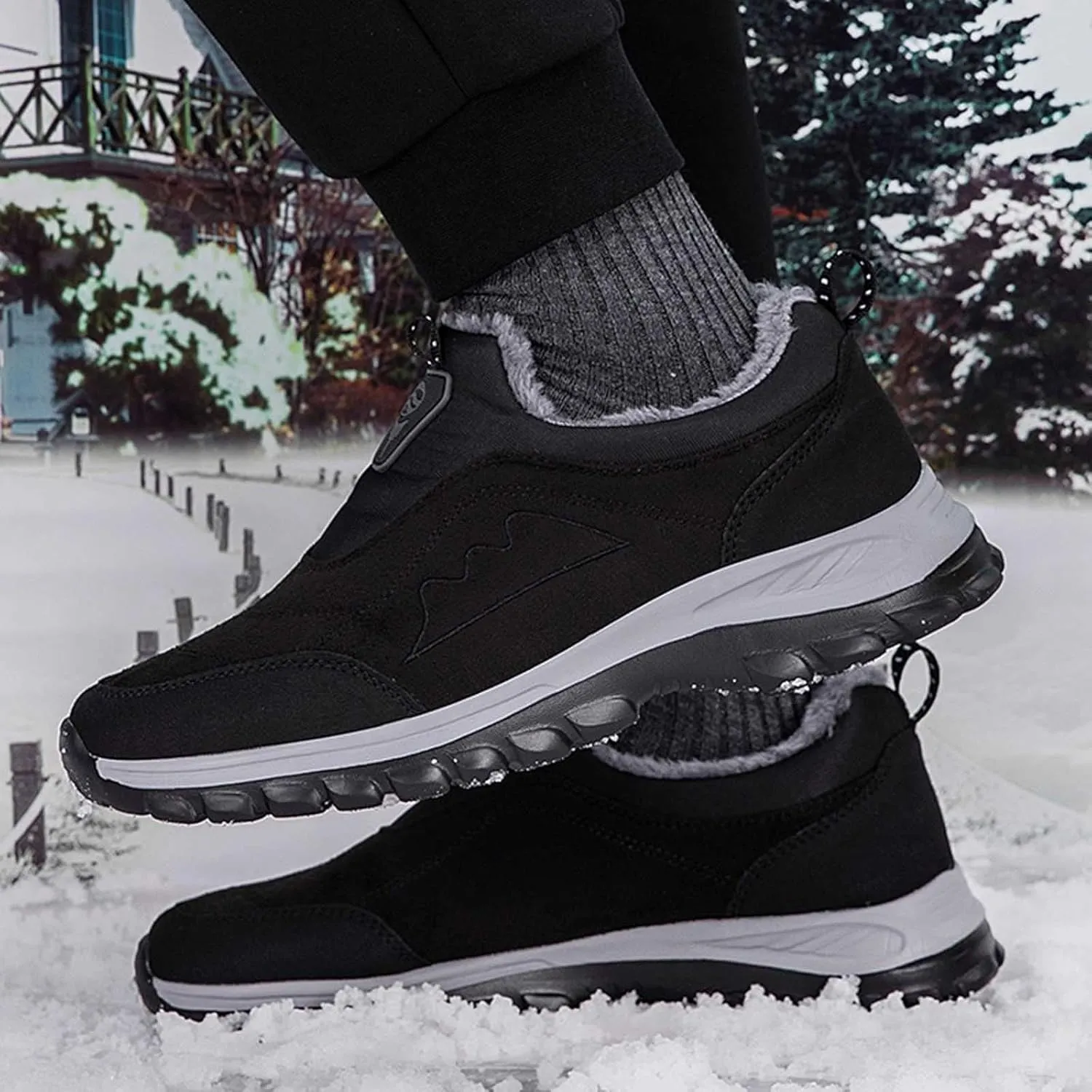 Walking Shoes for Men Slip-On Loafer Work Sneakers Waterproof Sneakers Hiking Sneakers Work Shoes