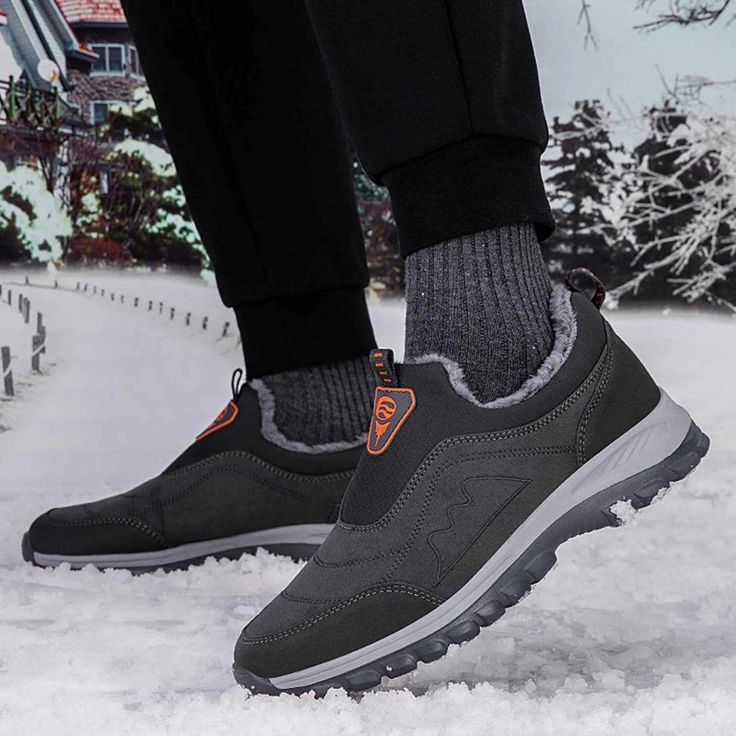Walking Shoes for Men Slip-On Loafer Work Sneakers Waterproof Sneakers Hiking Sneakers Work Shoes