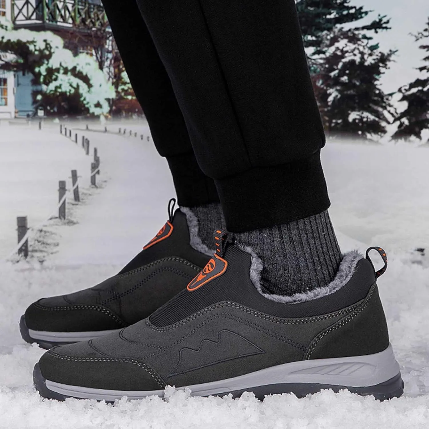 Walking Shoes for Men Slip-On Loafer Work Sneakers Waterproof Sneakers Hiking Sneakers Work Shoes