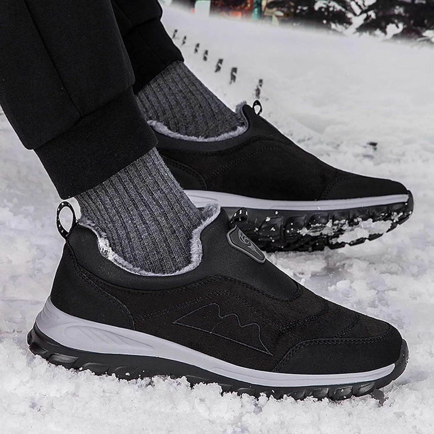 Walking Shoes for Men Slip-On Loafer Work Sneakers Waterproof Sneakers Hiking Sneakers Work Shoes