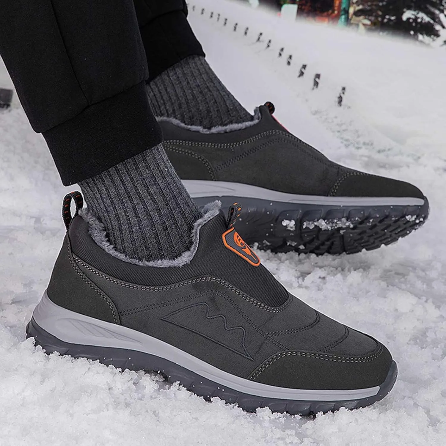 Walking Shoes for Men Slip-On Loafer Work Sneakers Waterproof Sneakers Hiking Sneakers Work Shoes