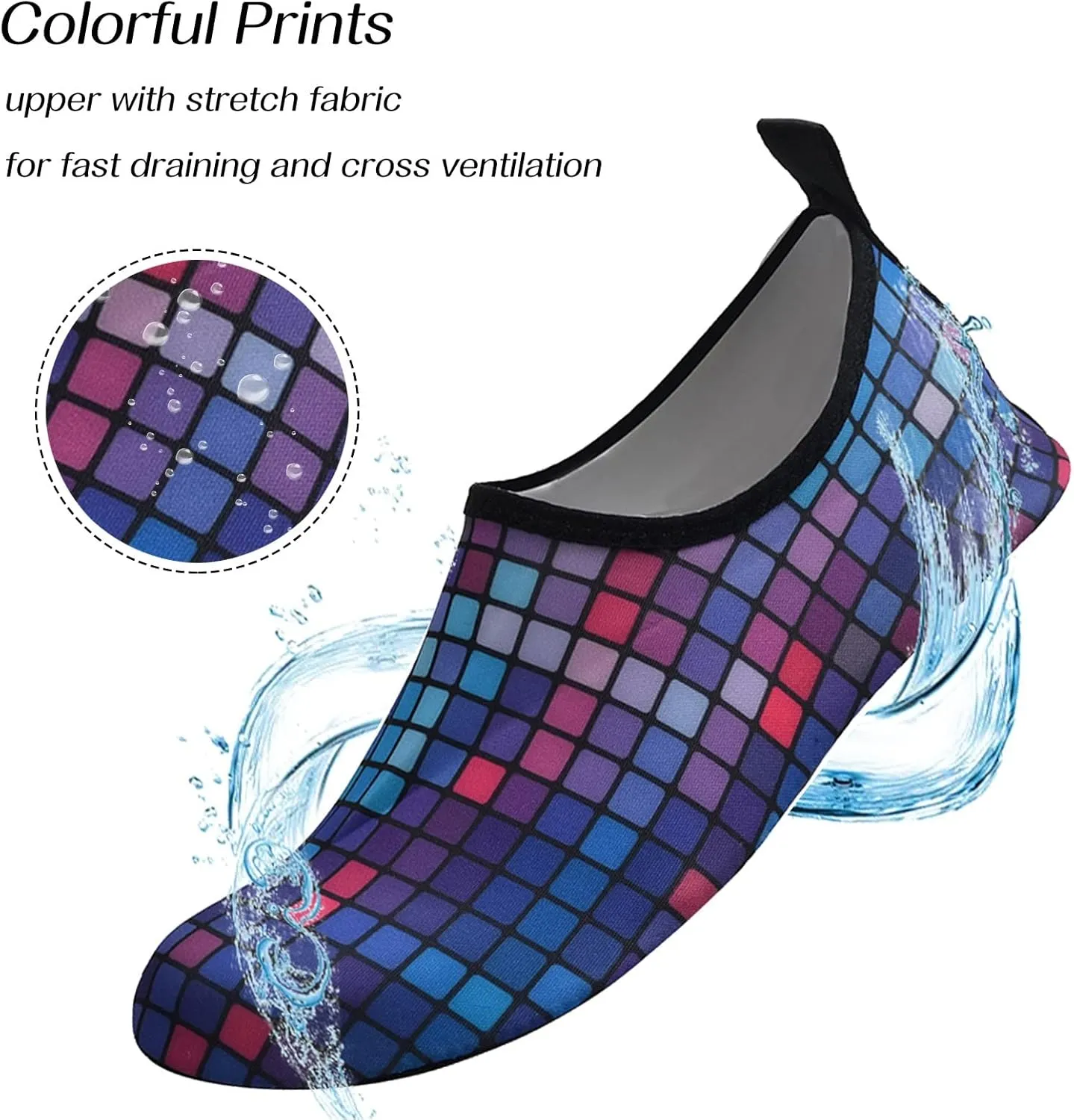 Water Shoes for Women Men Quick Dry Barefoot Aqua Socks Swim Beach Surf Pool Yoga Camping Hiking Boating Non Slip Sport Shoes Adult Spring Shoe for Women 2025