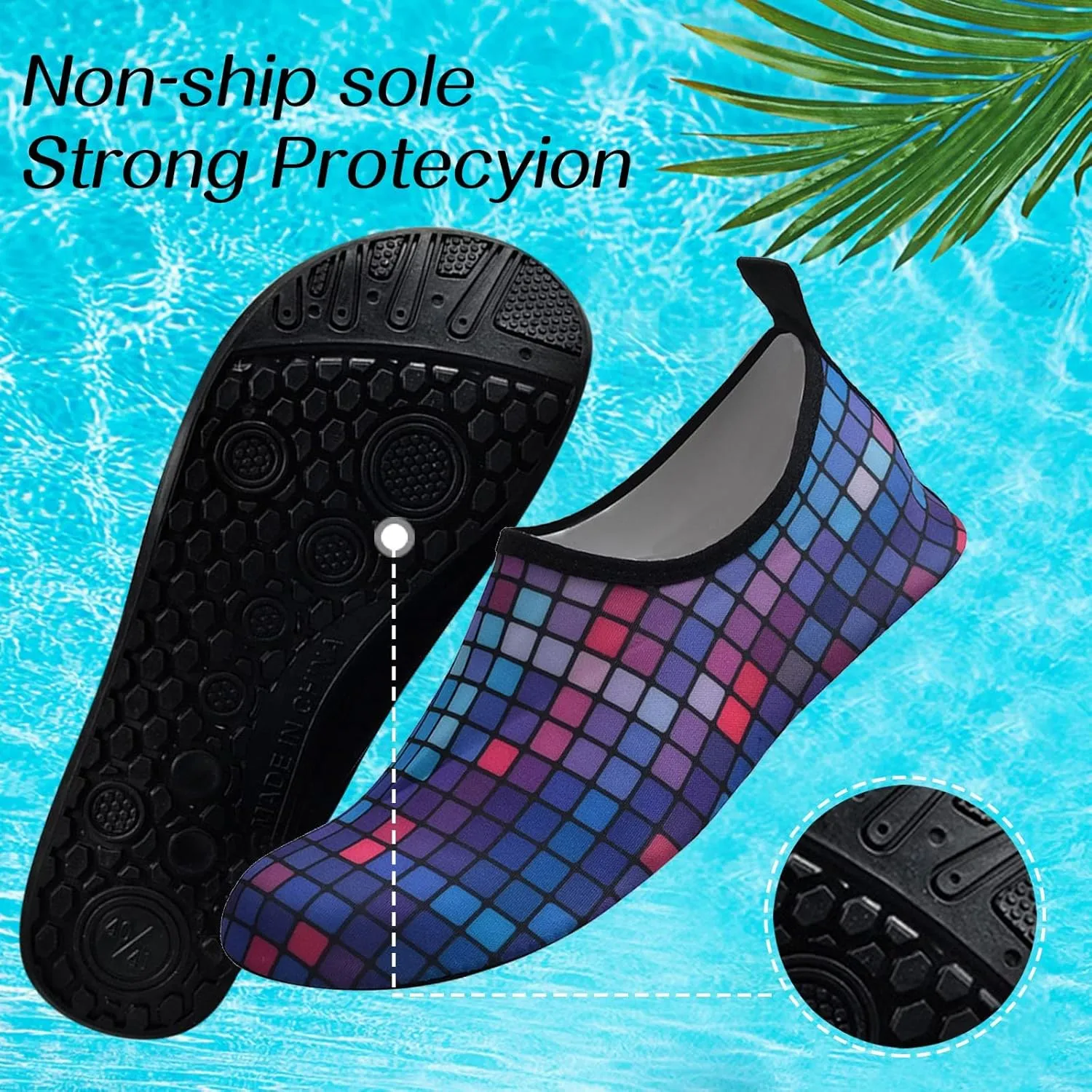 Water Shoes for Women Men Quick Dry Barefoot Aqua Socks Swim Beach Surf Pool Yoga Camping Hiking Boating Non Slip Sport Shoes Adult Spring Shoe for Women 2025