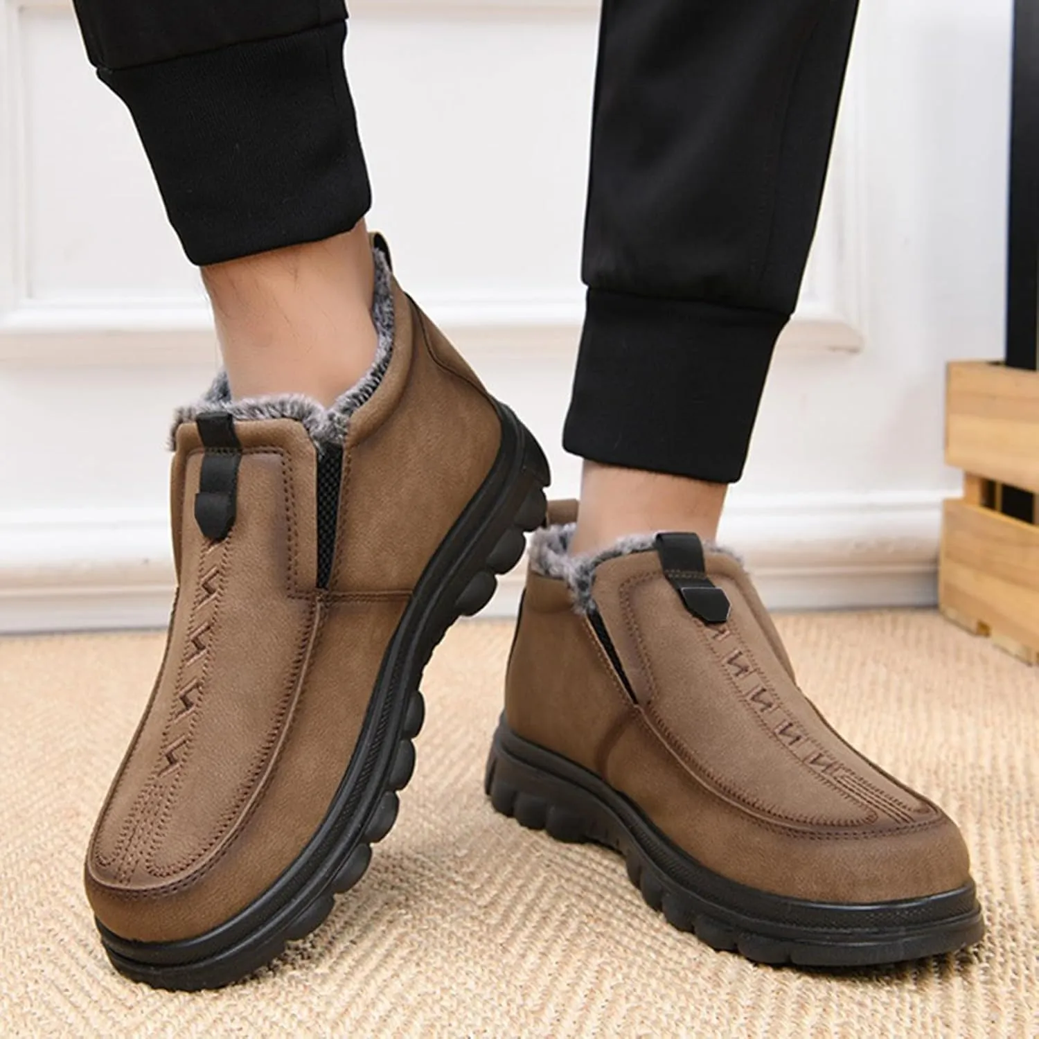 Women Snow Shoes Non-Slip Winter Walking Shoes For Men Plush Lined Hiking Boots Women aterproof Casual Shoes