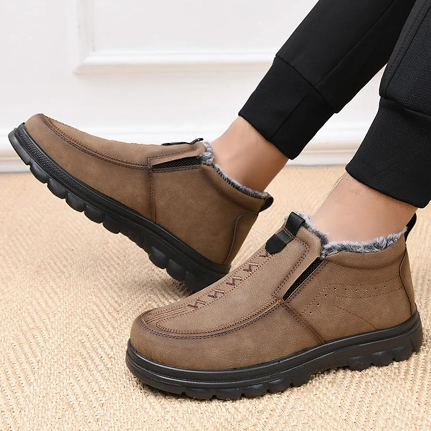 Women Snow Shoes Non-Slip Winter Walking Shoes For Men Plush Lined Hiking Boots Women aterproof Casual Shoes